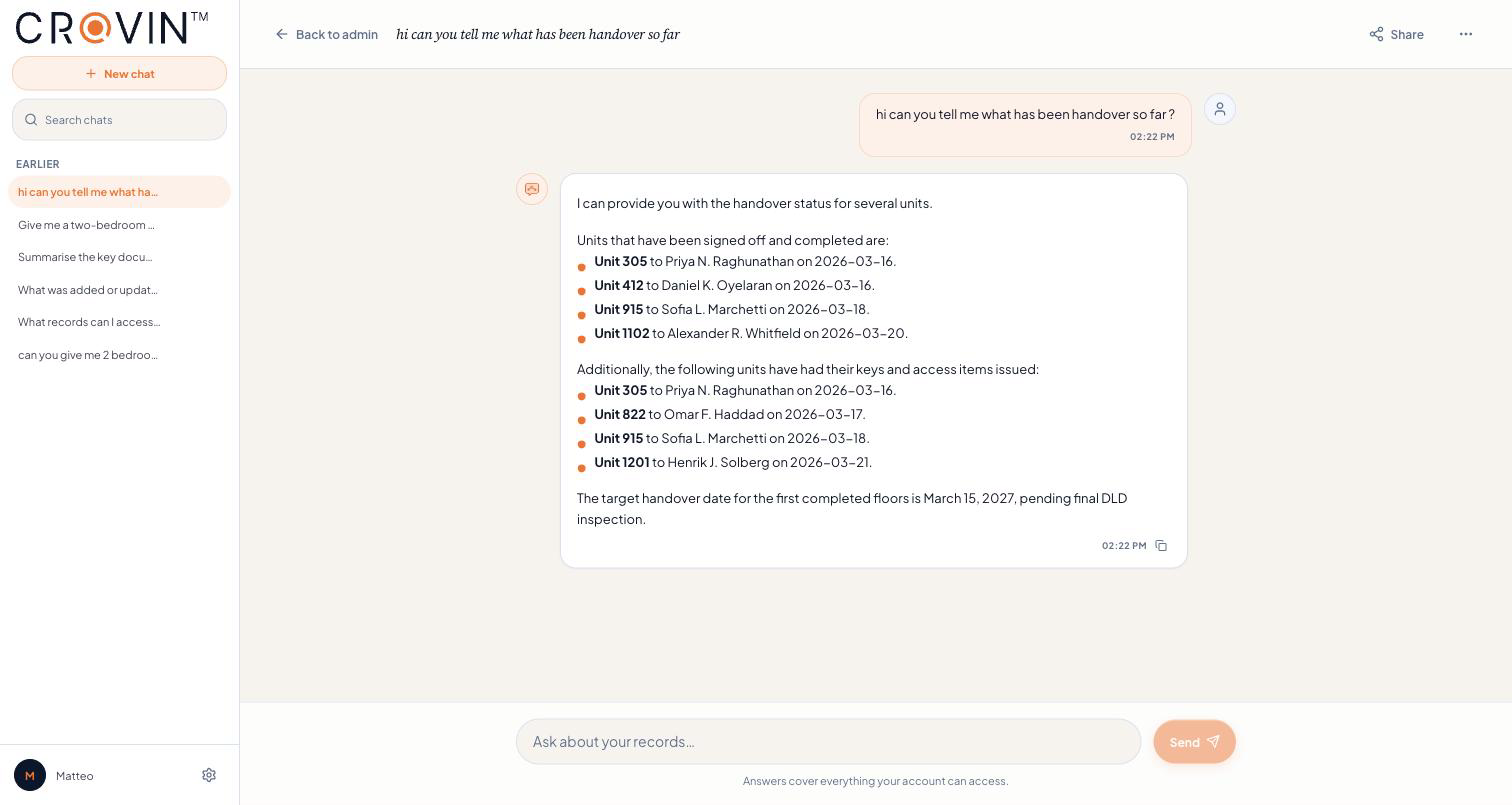 AI assistant · ask anything, get sourced answers